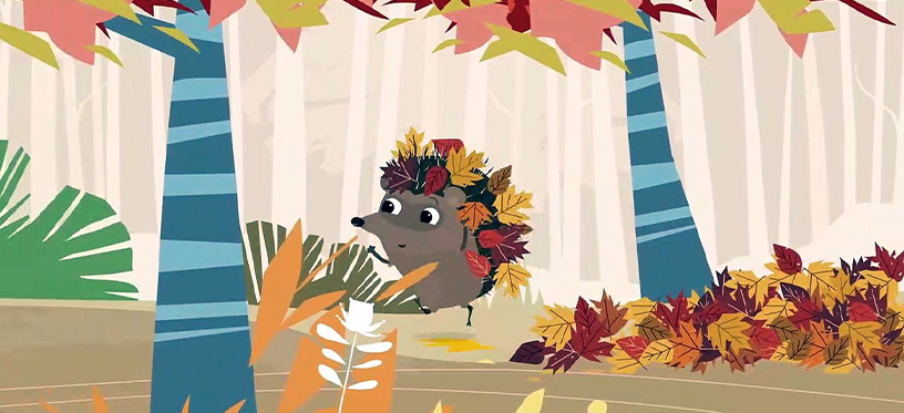 Un hérisson dans la neige Un hérisson dans la neige